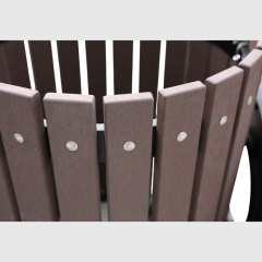 40-Gallon Outdoor Trash Can - Recycled Plastic Bin