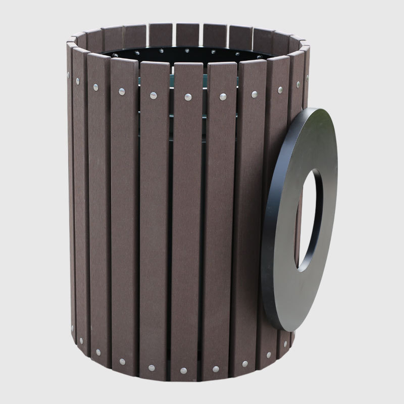40-Gallon Outdoor Trash Can - Recycled Plastic Bin