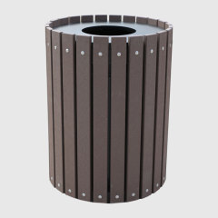 40-Gallon Outdoor Trash Can - Recycled Plastic Bin