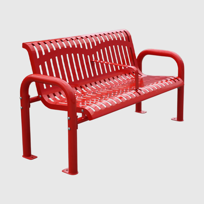 yalau Thermoplastic Coated Steel Park Bench 4-8ft