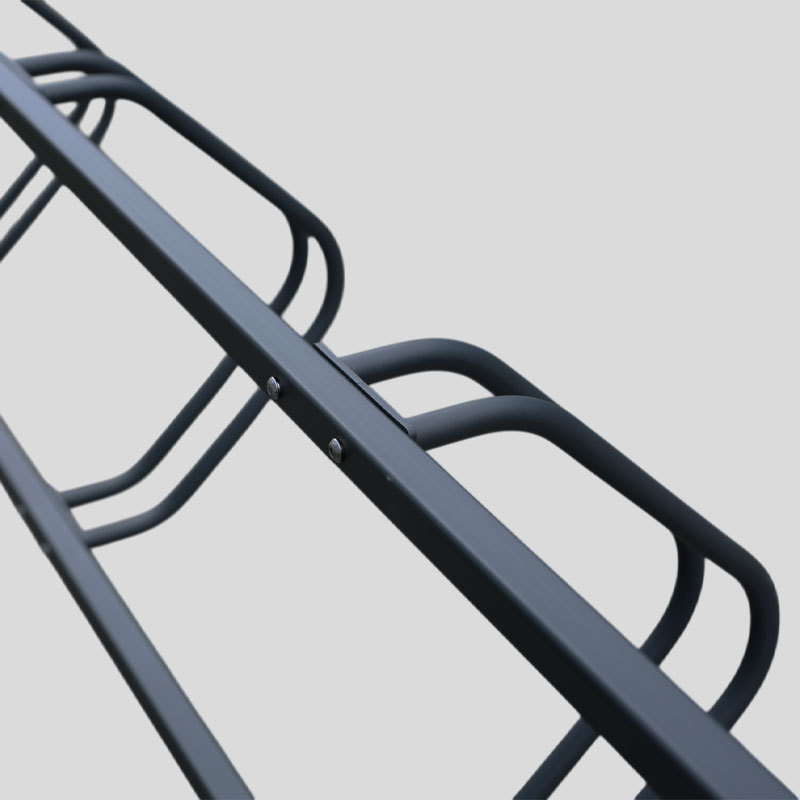 Vintage 5-Bike Parking Rack - Galvanized Steel , Powder Coated - Arlau