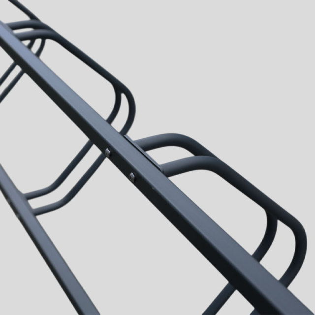 Vintage 5-Bike Parking Rack - Galvanized Steel , Powder Coated - Arlau