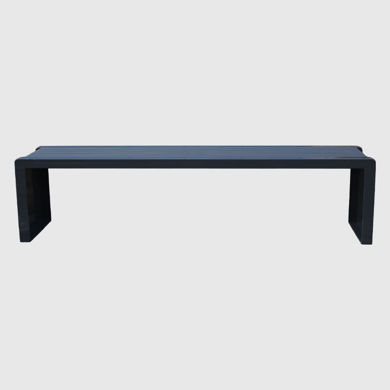 Outdoor Backless Bench – Steel Patio Park Bench