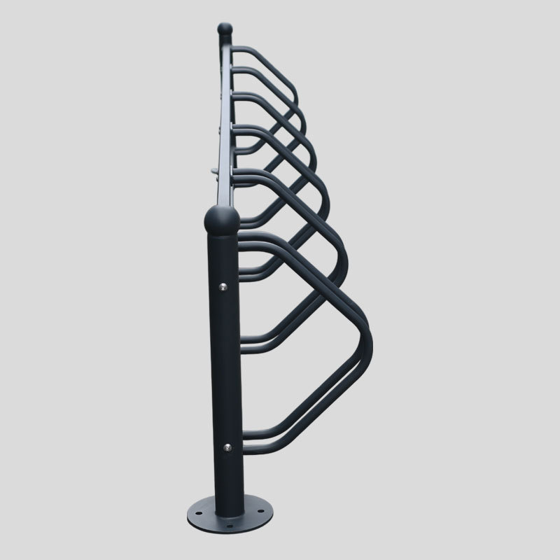 Vintage 5-Bike Parking Rack - Galvanized Steel , Powder Coated - Arlau
