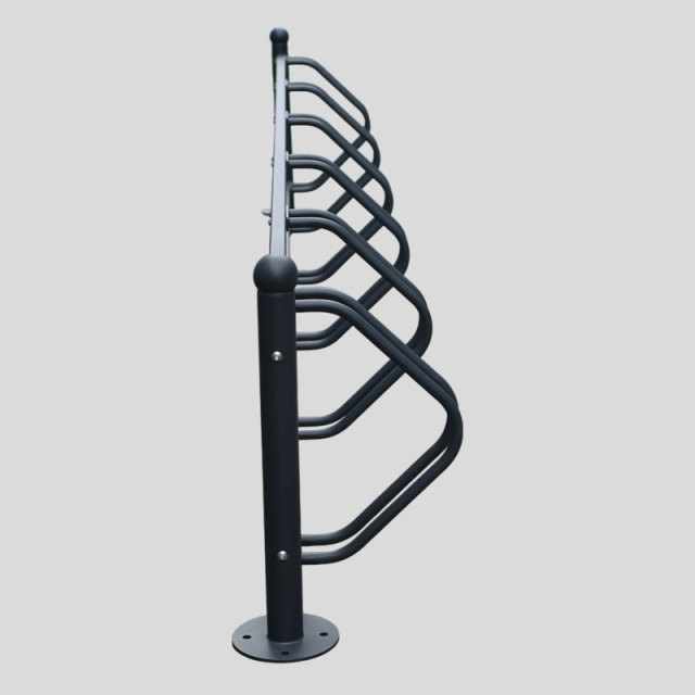 Vintage 5-Bike Parking Rack - Galvanized Steel , Powder Coated - Arlau