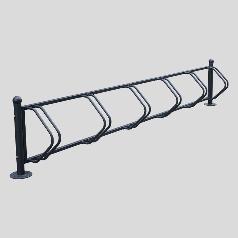 Vintage 5-Bike Parking Rack - Galvanized Steel , Powder Coated - Arlau