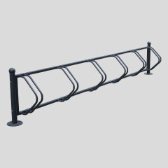 Vintage 5-Bike Parking Rack - Galvanized Steel , Powder Coated - Arlau