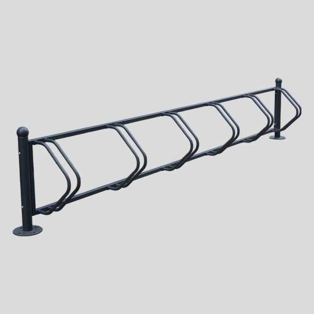 Vintage 5-Bike Parking Rack - Galvanized Steel , Powder Coated - Arlau