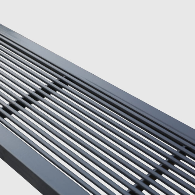 Outdoor Backless Bench – Steel Patio Park Bench