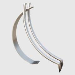 Commercial Bike Parking Stand for Two Bicycles - Brushed Stainless