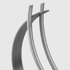 Commercial Bike Parking Stand for Two Bicycles - Brushed Stainless