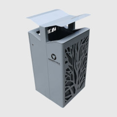 45-Gallon Outdoor Trash Can - Architectural Treeline Design