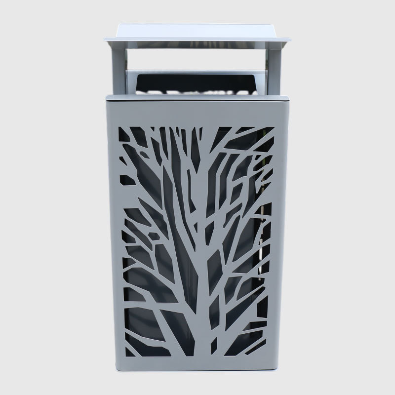 45-Gallon Outdoor Trash Can - Architectural Treeline Design