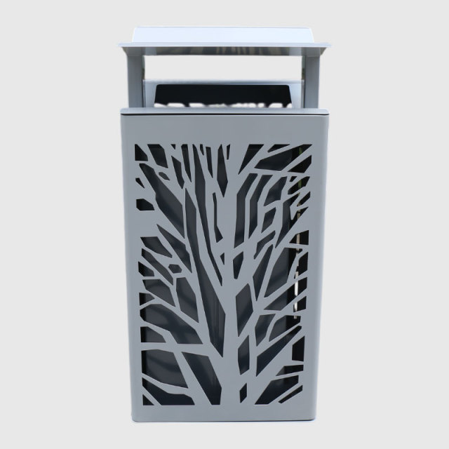 45-Gallon Outdoor Trash Can - Architectural Treeline Design
