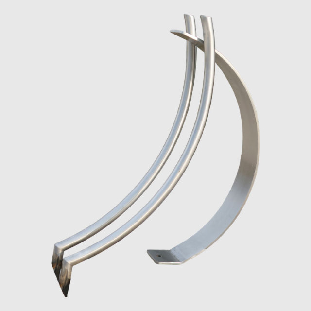 Commercial Bike Parking Stand for Two Bicycles - Brushed Stainless