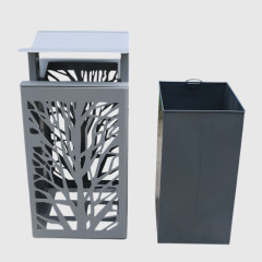 45-Gallon Outdoor Trash Can - Architectural Treeline Design
