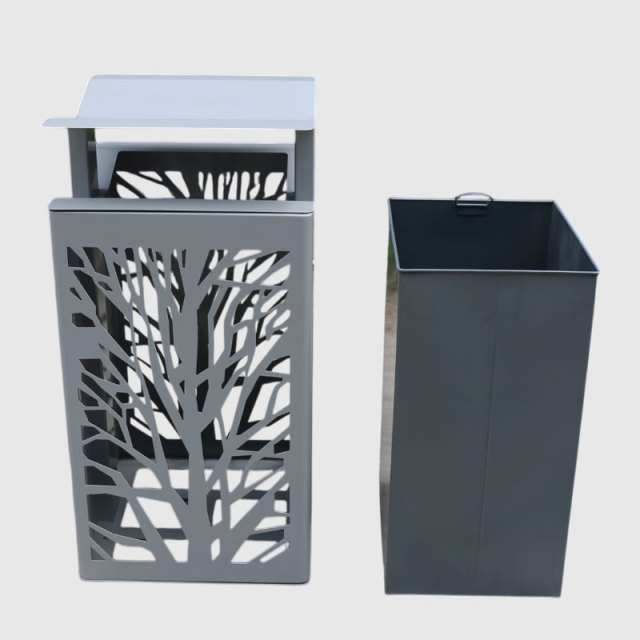 45-Gallon Outdoor Trash Can - Architectural Treeline Design