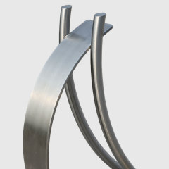 Commercial Bike Parking Stand for Two Bicycles - Brushed Stainless