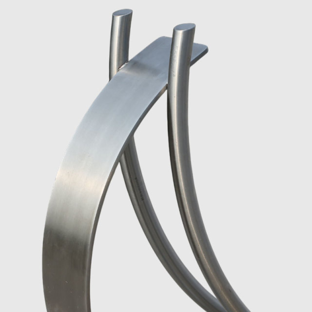 Commercial Bike Parking Stand for Two Bicycles - Brushed Stainless