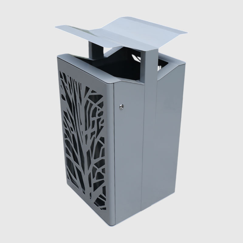 45-Gallon Outdoor Trash Can - Architectural Treeline Design