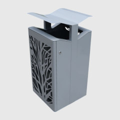 45-Gallon Outdoor Trash Can - Architectural Treeline Design