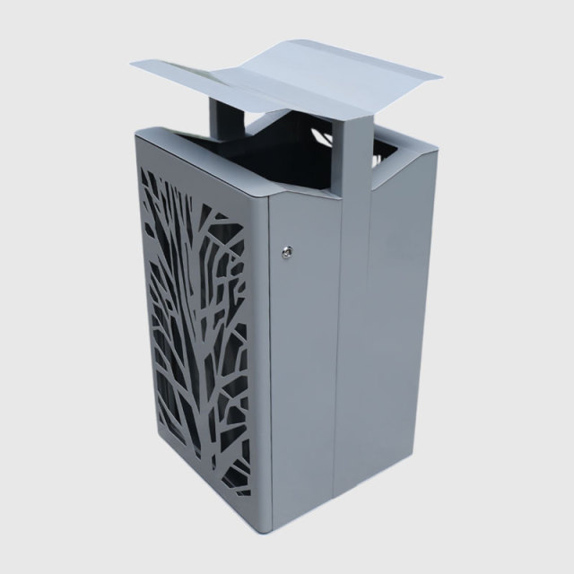 45-Gallon Outdoor Trash Can - Architectural Treeline Design