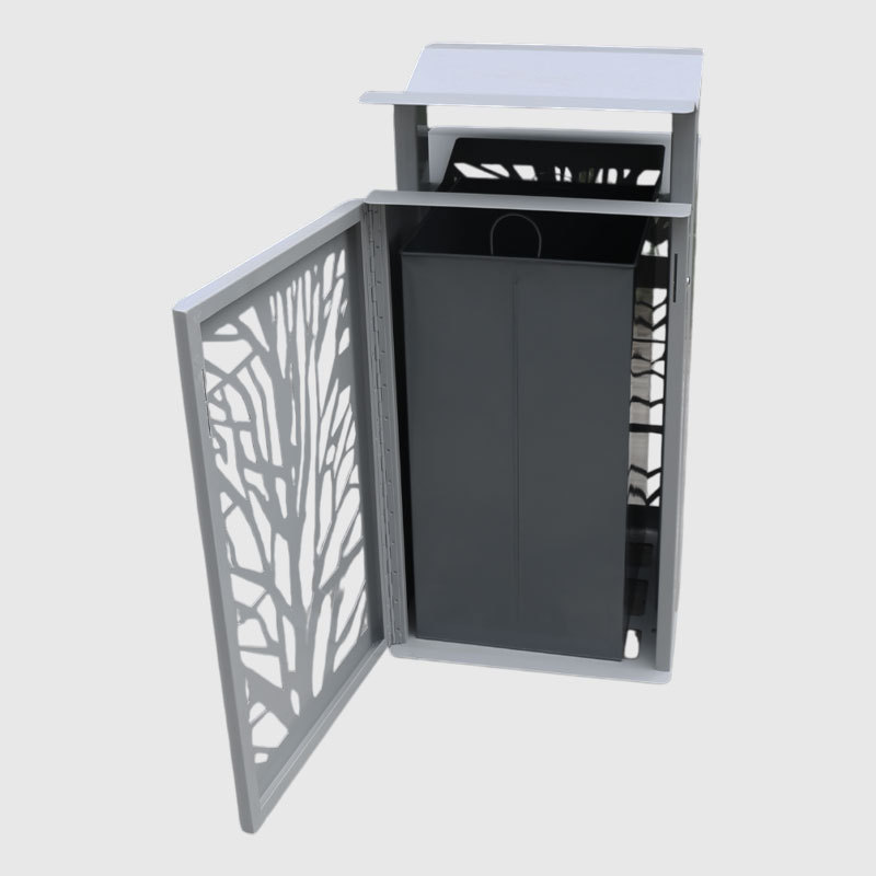 45-Gallon Outdoor Trash Can - Architectural Treeline Design