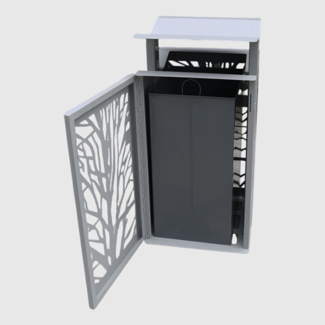 45-Gallon Outdoor Trash Can - Architectural Treeline Design