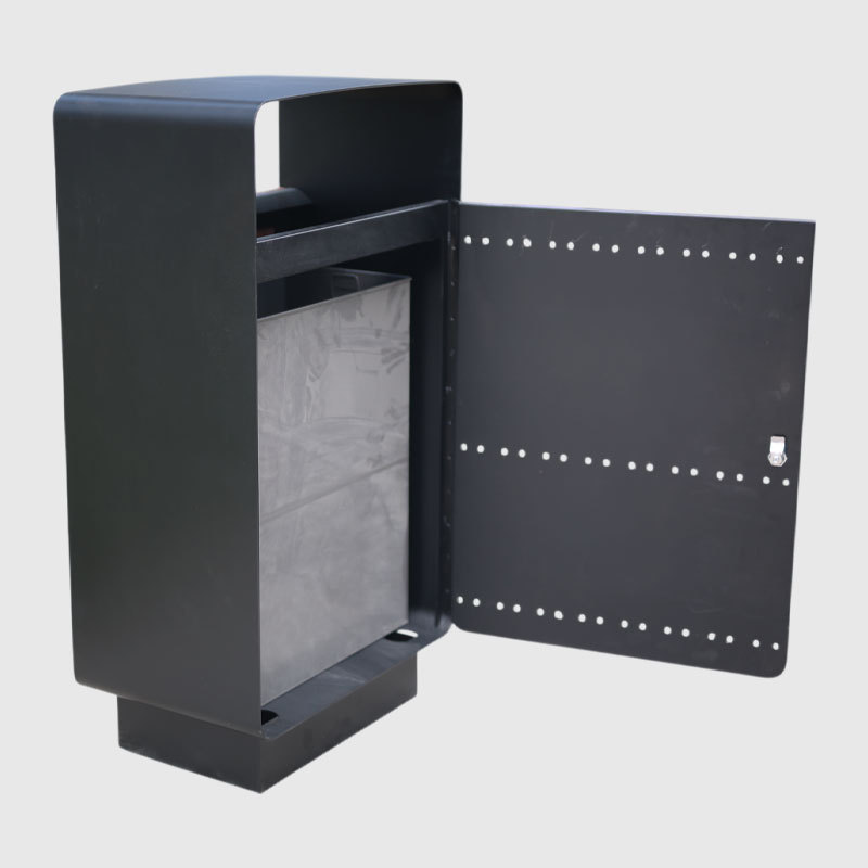 Outdoor Trash Can - Hygienic Side-Opening Bin