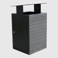Outdoor Garden Recycling Bin with Lockable Inclined Top