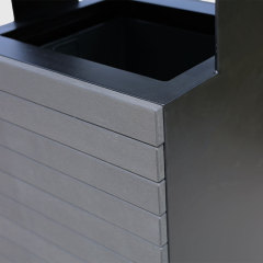 Outdoor Garden Recycling Bin with Lockable Inclined Top