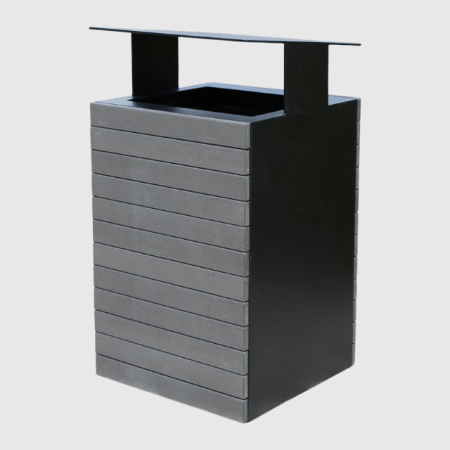 Outdoor Garden Recycling Bin with Lockable Inclined Top