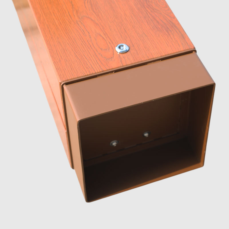 Wood Effect Road Barrier - Aluminum Pre Embedded Base - yalau