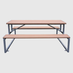 Heavy-Duty Park Picnic Table - Double-Sided 6ft Outdoor Bench Set