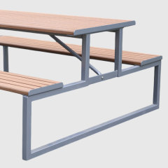Heavy-Duty Park Picnic Table - Double-Sided 6ft Outdoor Bench Set