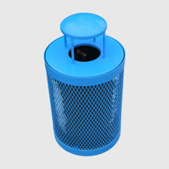 36 Gallon Outdoor Trash Can - Vandal-Resistant Steel Mesh by Arlau