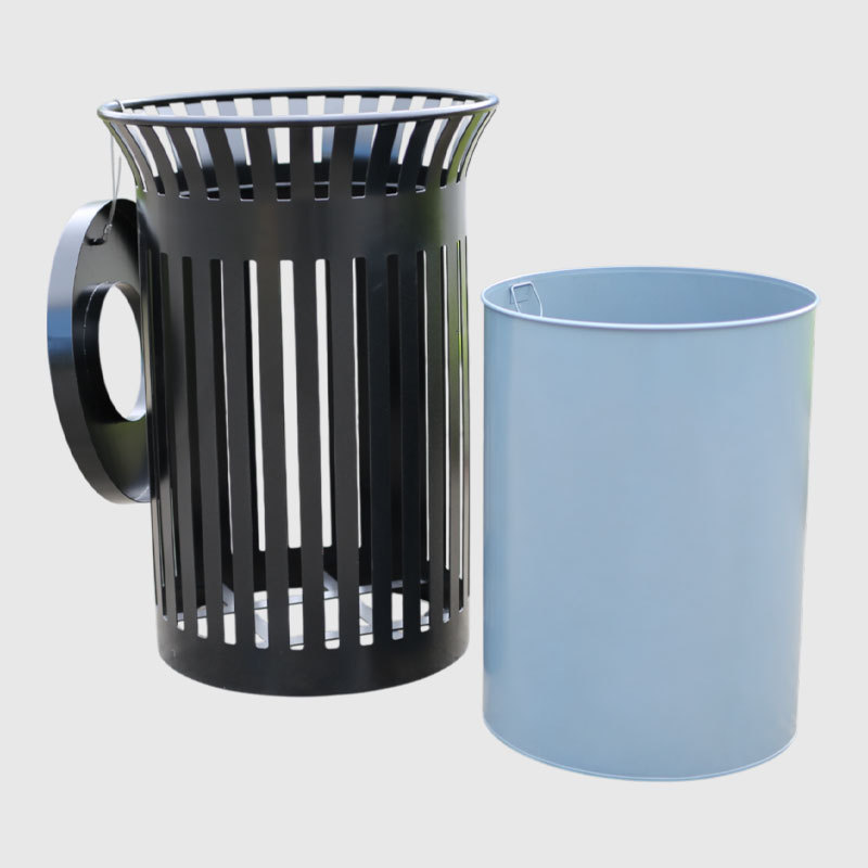 36-Gallon Outdoor Trash Can - Heavy-Duty Commercial Waste Receptacle