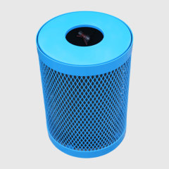 36 Gallon Outdoor Trash Can - Vandal-Resistant Steel Mesh by Arlau
