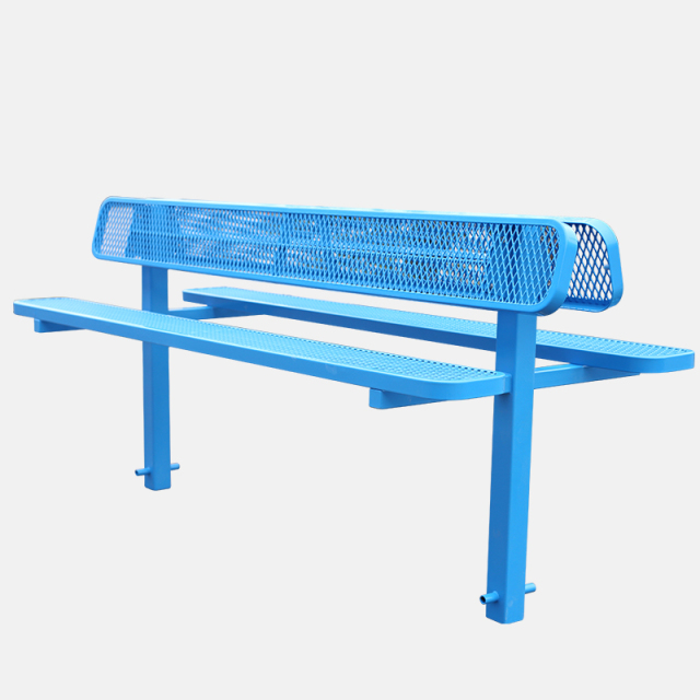 Double Sided Park Bench - Back to Back Public Seating