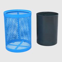 36 Gallon Outdoor Trash Can - Vandal-Resistant Steel Mesh by Arlau