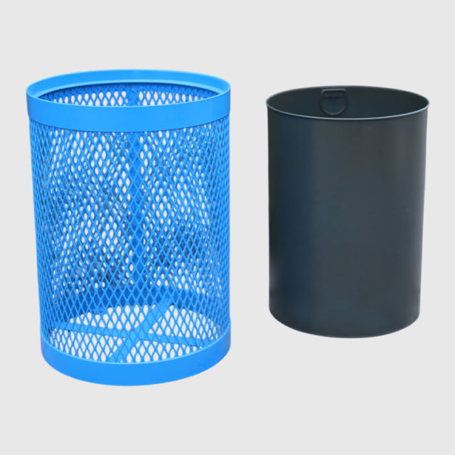 36 Gallon Outdoor Trash Can - Vandal-Resistant Steel Mesh by Arlau