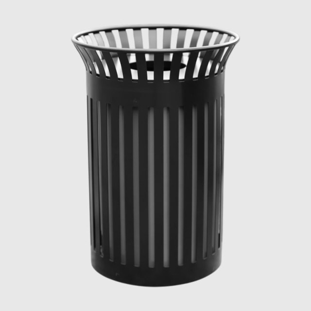 36-Gallon Outdoor Trash Can - Heavy-Duty Commercial Waste Receptacle