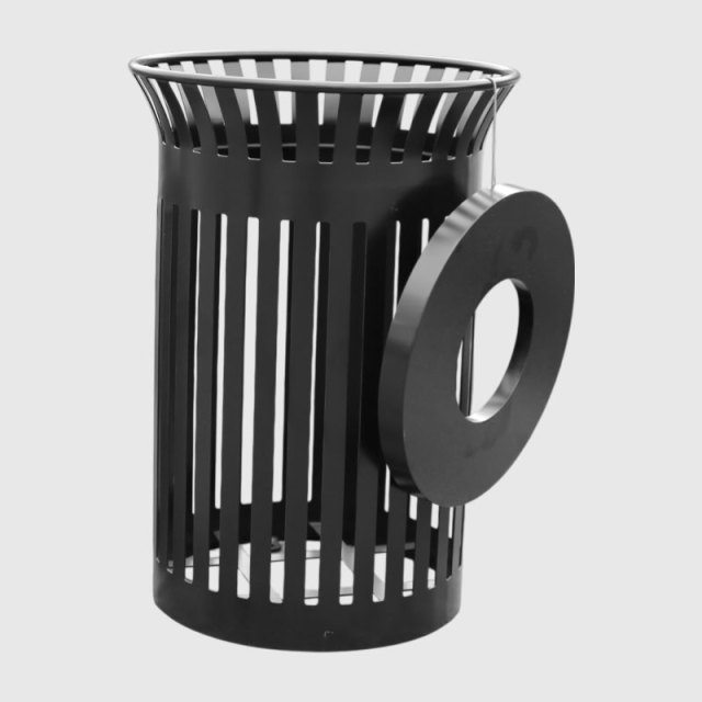 36-Gallon Outdoor Trash Can - Heavy-Duty Commercial Waste Receptacle
