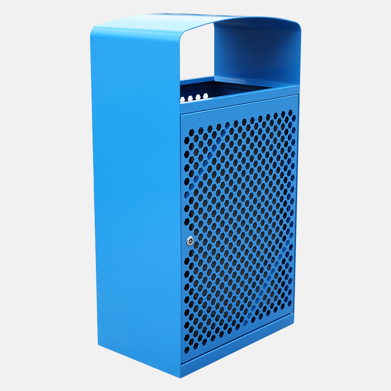 Commercial 60-Gallon Trash Bin - Weatherproof Stainless Steel - yalau