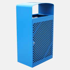 Commercial 60-Gallon Trash Bin - Weatherproof Stainless Steel - yalau