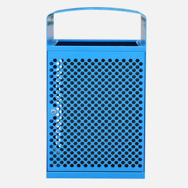 Commercial 60-Gallon Trash Bin - Weatherproof Stainless Steel - yalau