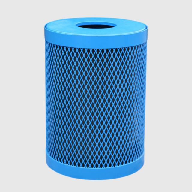36 Gallon Outdoor Trash Can - Vandal-Resistant Steel Mesh by Arlau