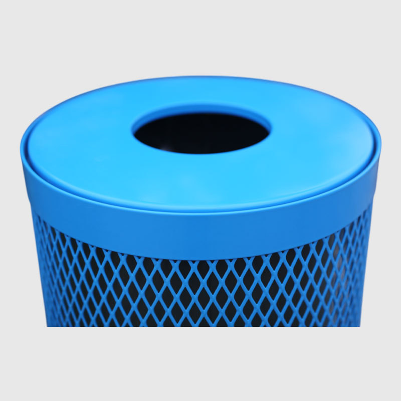 36 Gallon Outdoor Trash Can - Vandal-Resistant Steel Mesh by Arlau