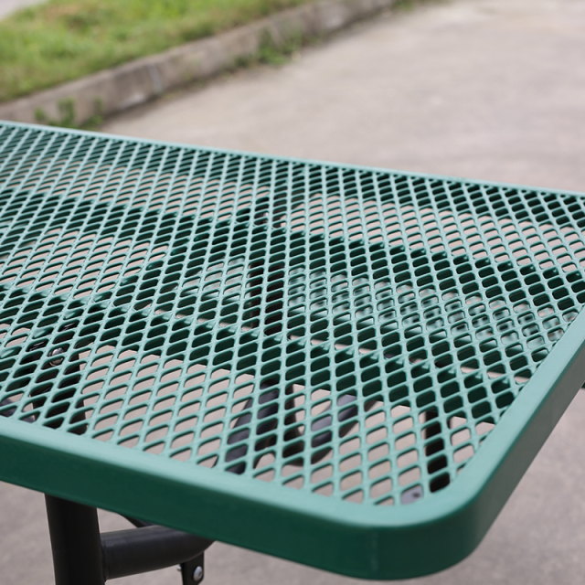 Metal Mesh Outdoor Picnic Table 4FT 6FT 8FT Arlau