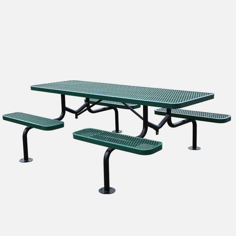 Metal Mesh Outdoor Picnic Table 4FT 6FT 8FT Arlau